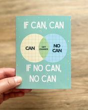 Load image into Gallery viewer, If Can, Can Venn Diagram - Greeting Card