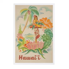 Load image into Gallery viewer, PREMIUM POSTCARD Hawaii, Vintage Welcome