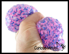 Load image into Gallery viewer, 1 Jumbo Confetti Bead Mold-able Stress Ball -Squishy Gooey