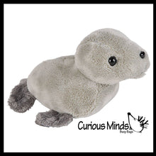 Load image into Gallery viewer, Cute Mini Grey Harbor Seal Plush Stuffed Animal