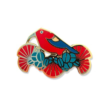 Load image into Gallery viewer, ʻIʻiwi & ‘Ōhiʻa Lehua Enamel Pin