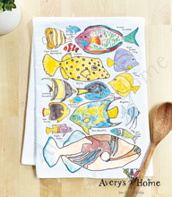 Load image into Gallery viewer, Tropical Fish Ocean Tea Towel