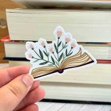 Load image into Gallery viewer, Floral Open Book Sticker, 3-inch