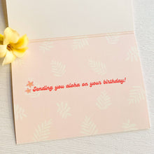 Load image into Gallery viewer, Hauoli La Hanau Plumeria Happy Birthday Greeting Card