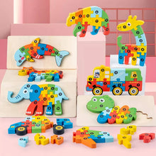 Load image into Gallery viewer, Montessori Educational Wooden Puzzle Christmas Kids Toy