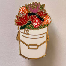 Load image into Gallery viewer, Protea Bucket Enamel Pin