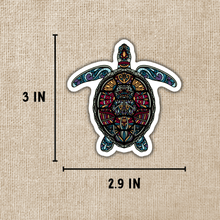 Load image into Gallery viewer, Mandala Sea Turtle Sticker, 3-inch