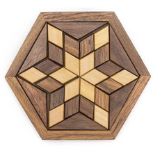 Load image into Gallery viewer, Star Shape Tangram Wooden Puzzle for Kids and Adults 30pcs
