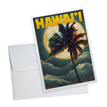 Load image into Gallery viewer, NOTECARD Hawaii, Palms & Full Moon