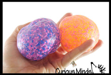 Load image into Gallery viewer, 1 Jumbo Confetti Bead Mold-able Stress Ball -Squishy Gooey
