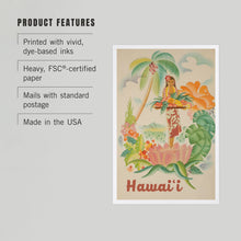 Load image into Gallery viewer, PREMIUM POSTCARD Hawaii, Vintage Welcome
