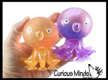 Load image into Gallery viewer, 1 Octopus Fidget Toy - Water and Glitter Filled Octopus
