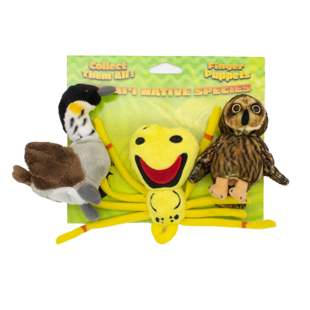 Hawaii Native Species Finger Puppets — Set of 3