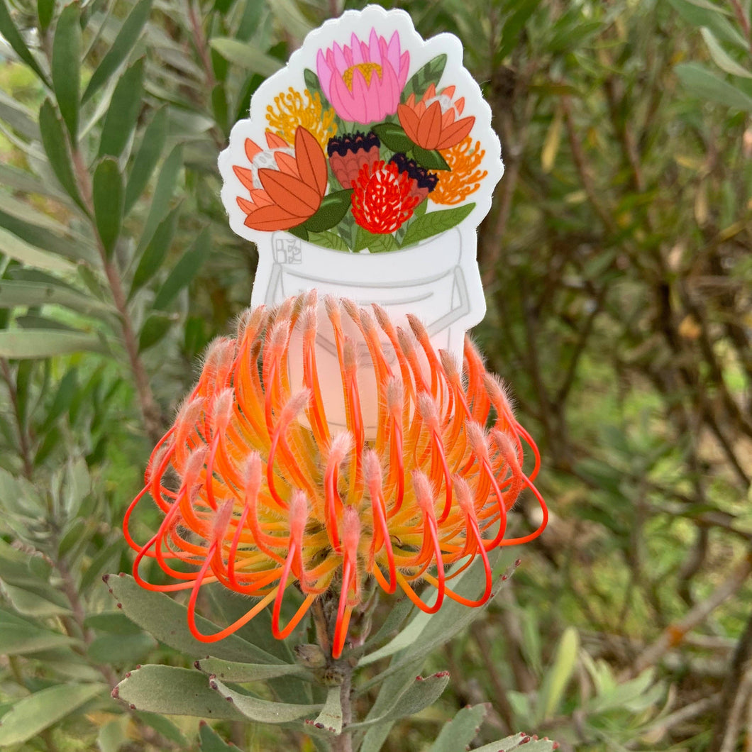 Protea Bucket Sticker