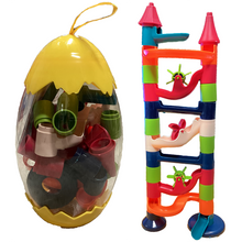 Load image into Gallery viewer, Marble Run 25pc Pipeline Toy Set in Bottle Packaging
