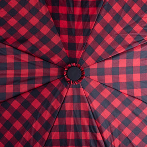 Compact Gingham Pattern Umbrella- Auto open