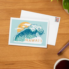 Load image into Gallery viewer, GREETING CARD Hawaii, Distressed Ink, Perfect Wave
