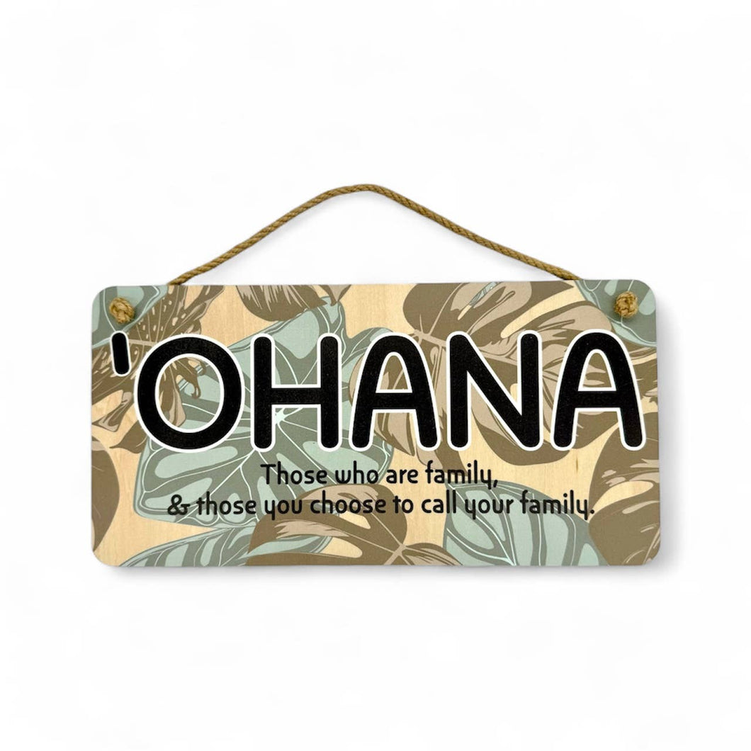 OHANA WOOD SIGN