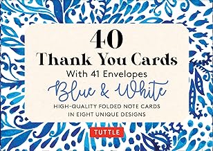 Thank You Cards -- Blue and White