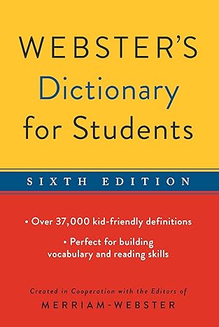 Webster's Dictionary for Students 6th Edition