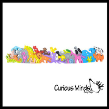 Load image into Gallery viewer, Wood Alphabet Animal Puzzle - A-Z Animals Chunky Puzzle
