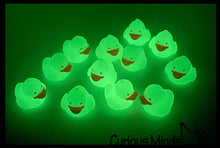 Load image into Gallery viewer, Tiny 1.5&quot; Glow in the Dark Rubber Duck

