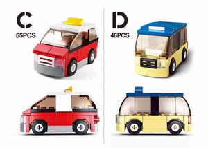 Builder City Vehicles Building Bricks Display Set (428 Pcs)
