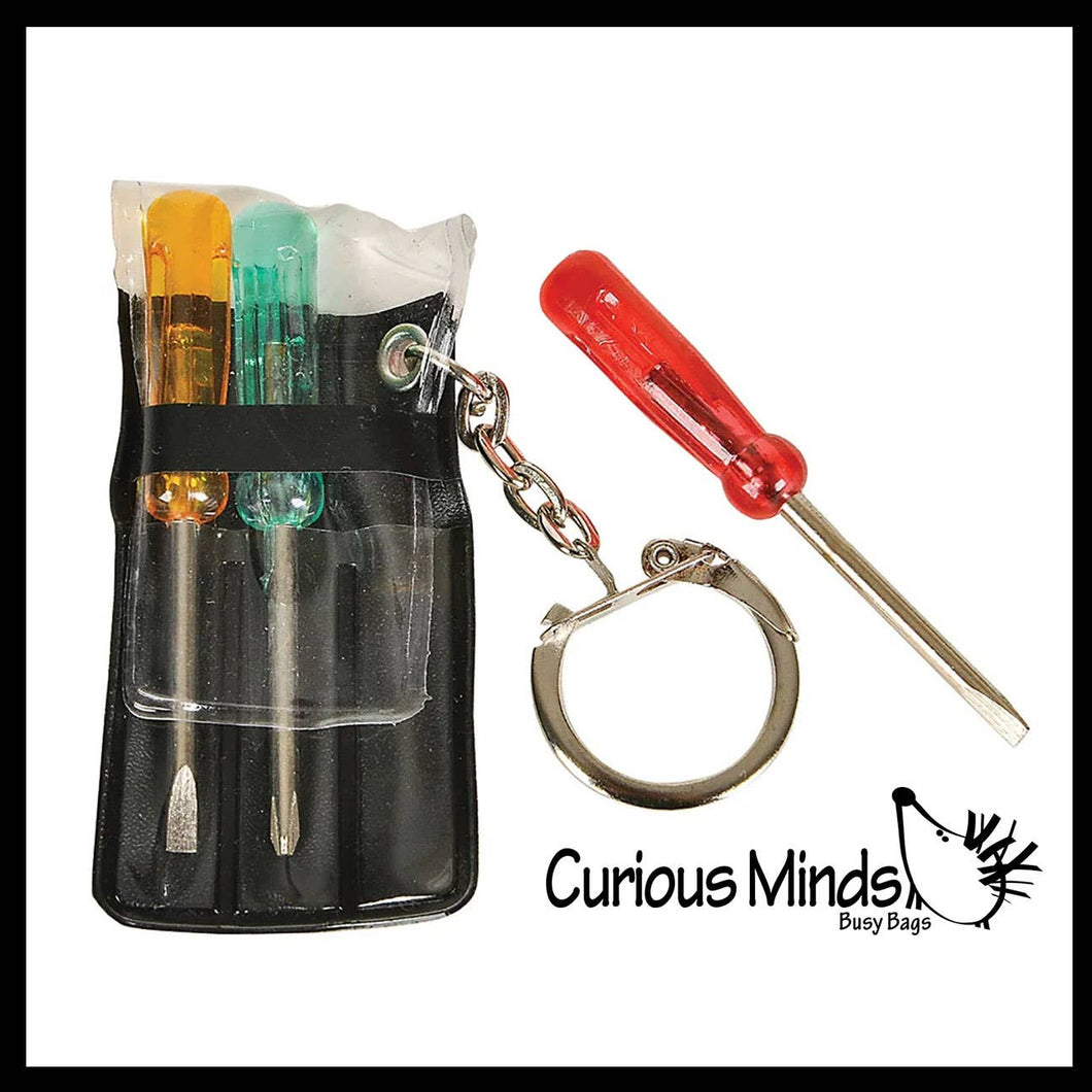 Mini Screwdriver Set - Functional Tool Keychain