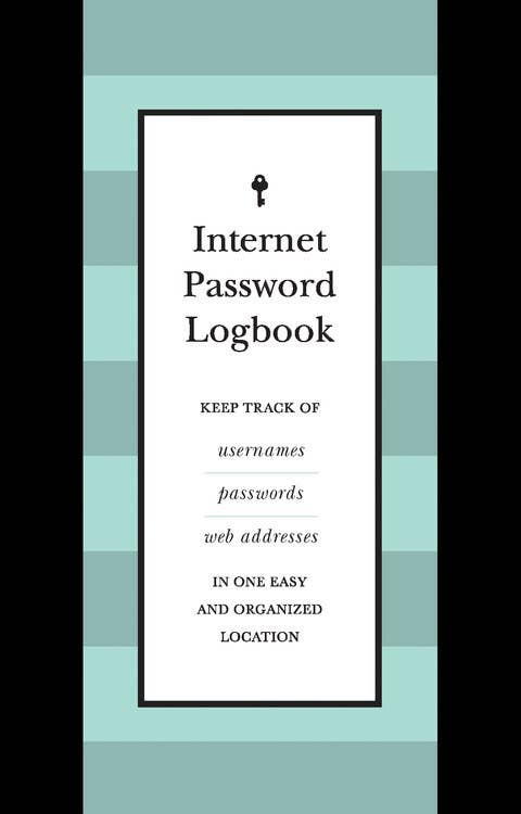 Internet Password Logbook (Black Leatherette)