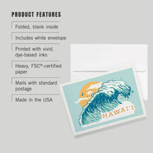Load image into Gallery viewer, GREETING CARD Hawaii, Distressed Ink, Perfect Wave
