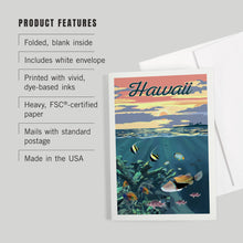 Load image into Gallery viewer, GREETING CARD Hawaii, Colorful Fish &amp; Sunset
