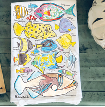 Load image into Gallery viewer, Tropical Fish Ocean Tea Towel
