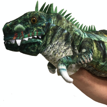 Load image into Gallery viewer, 35&quot; Plush Dinosaur Hand Puppet &quot;Rizzo&quot; Stuffed Animal
