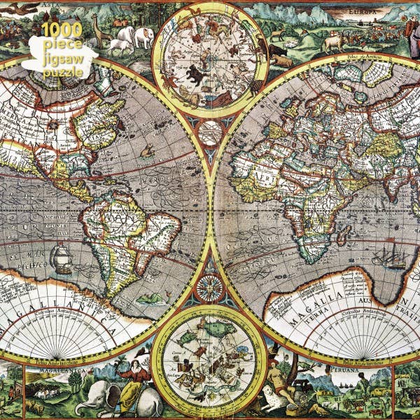 World Map, 1607 1000 Piece Jigsaw Puzzle