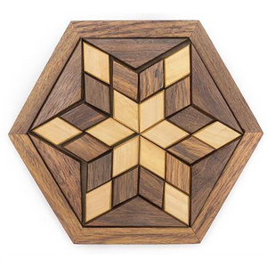 Star Shape Tangram Wooden Puzzle for Kids and Adults 30pcs