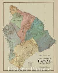 Ahupuaa Map of Hawaii Island 1928